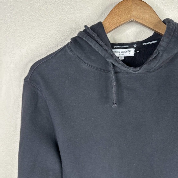 Opening Ceremony Hoodie Women’s Black Extra Small 100% Cotton Spell Out Pullover - Picture 3 of 11